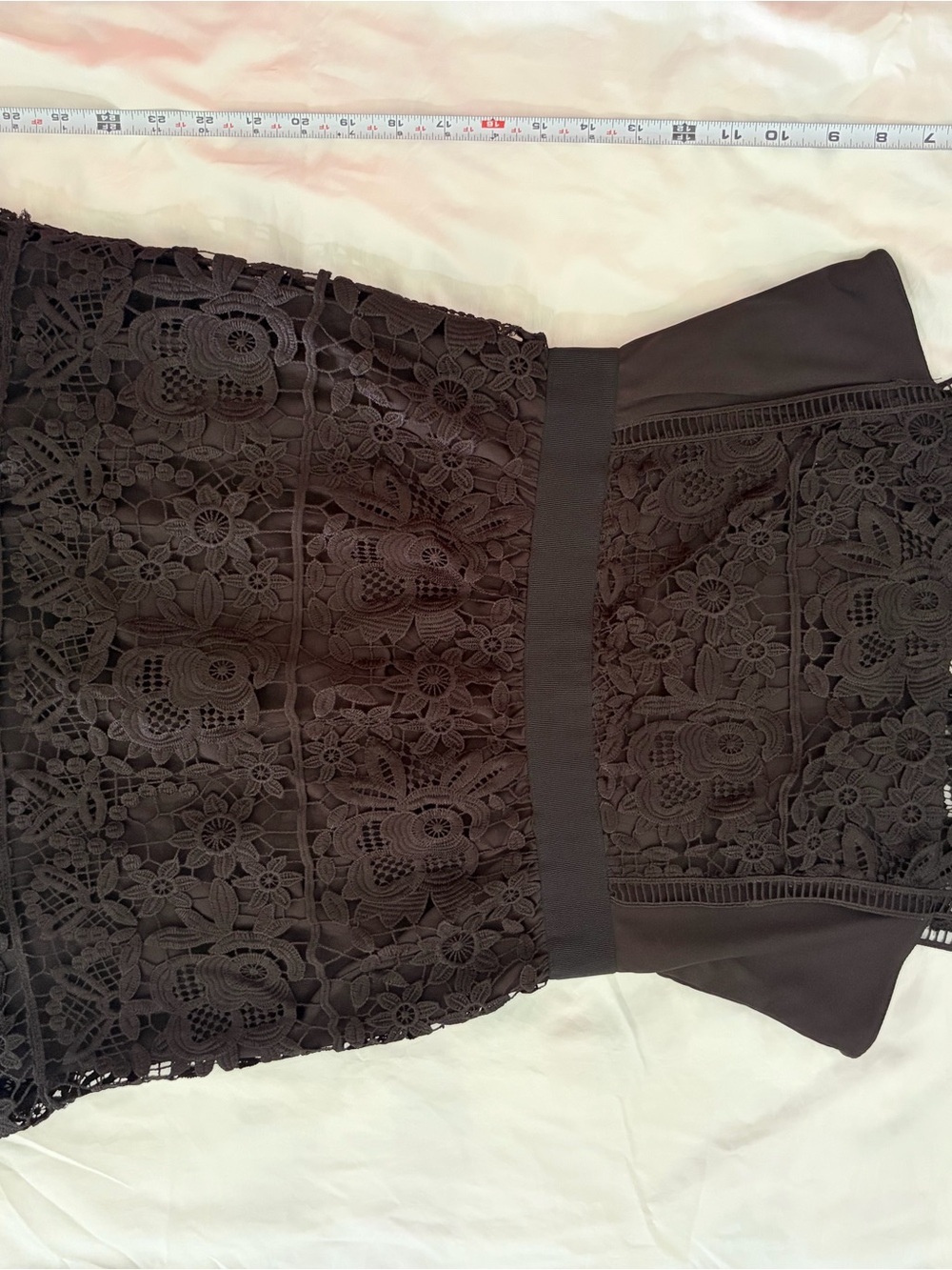 Romeo & Juliet Couture Black Floral Lace Mini Skirt